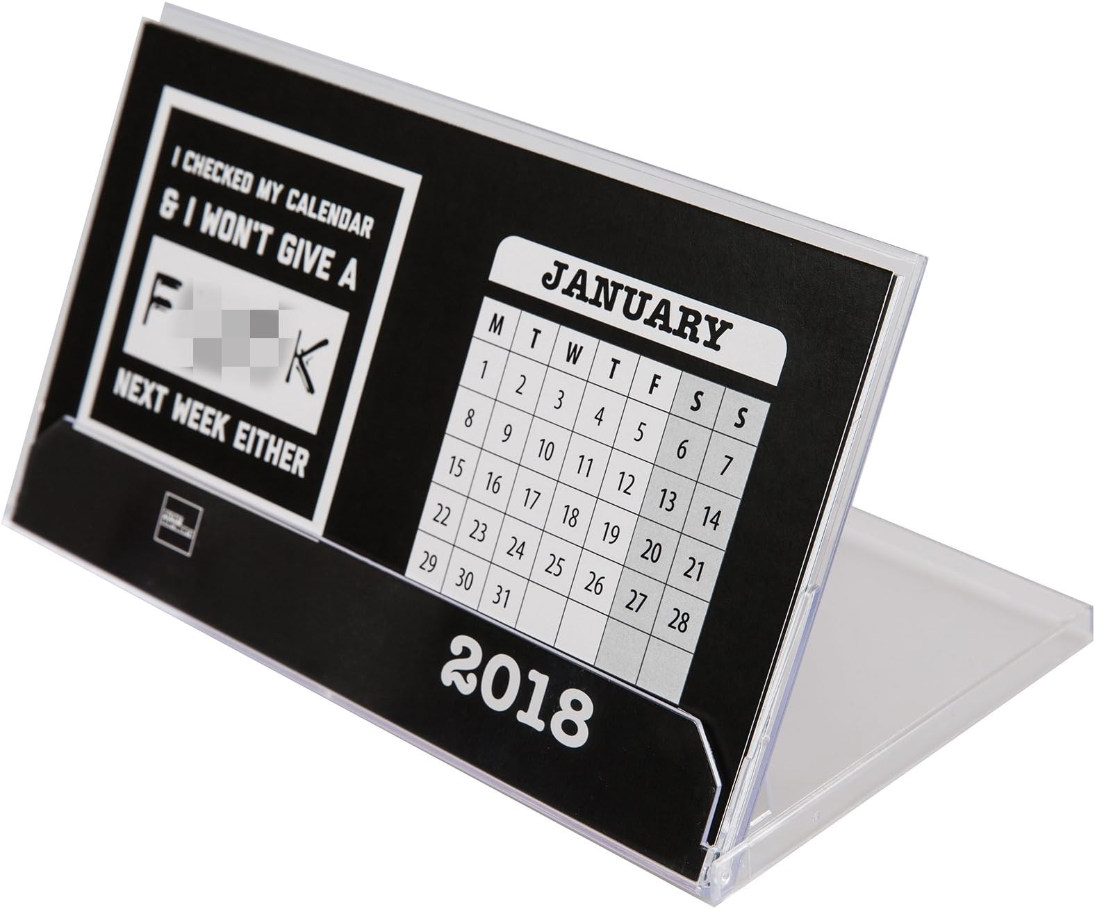 2018 Funny Desktop Calendar with Rude Messages