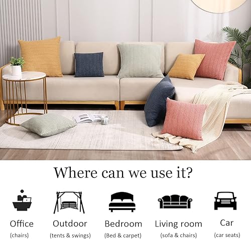 Miniatura 6 de Juego de 2 fundas de almohada de 24 x 24 pulgadas, fundas de almohada europeas de algodón, fundas de almohada bohemias grandes decorativas cuadradas