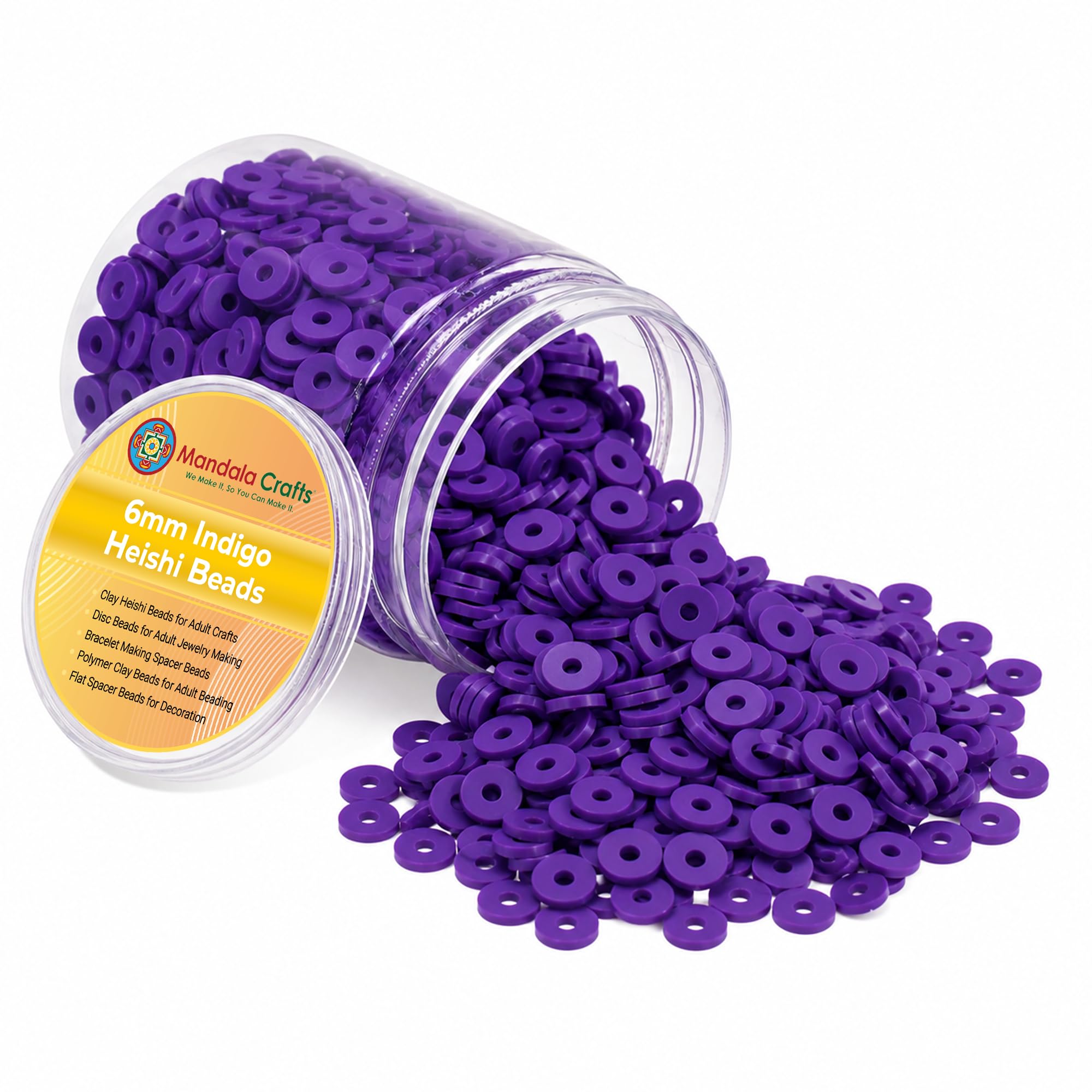 Cuentas Heishi de 6 mm Mandala Crafts con 3000 discos de arcilla para hacer pulseras