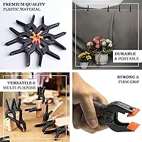 Vista 4 de Efavormart - 6 clips de abrazadera de muselina para telón de fondo fotográfico de nailon resistente de 3.75 x 1.75 pulgadas para fijar telón