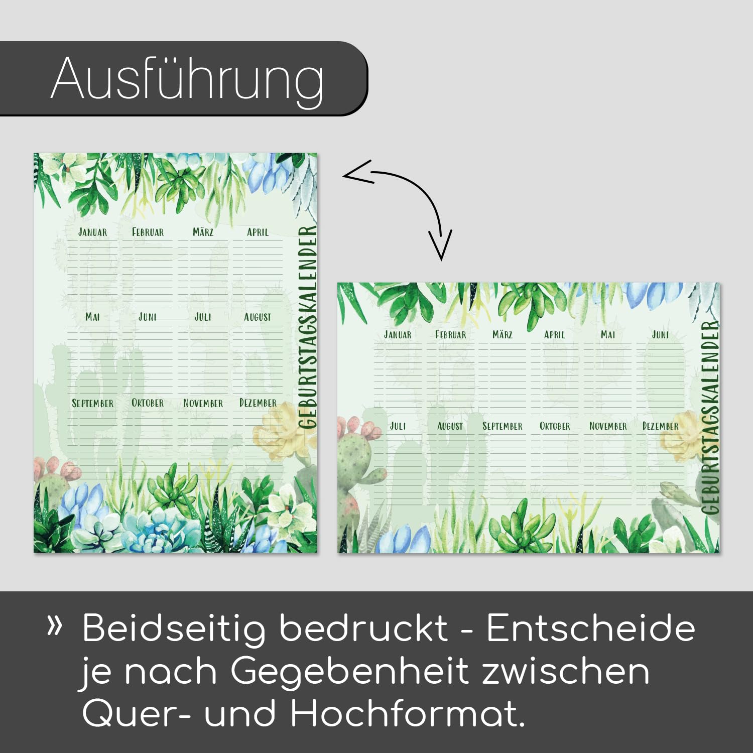 Verjaardagskalender - cactus - Voor de Leerkracht