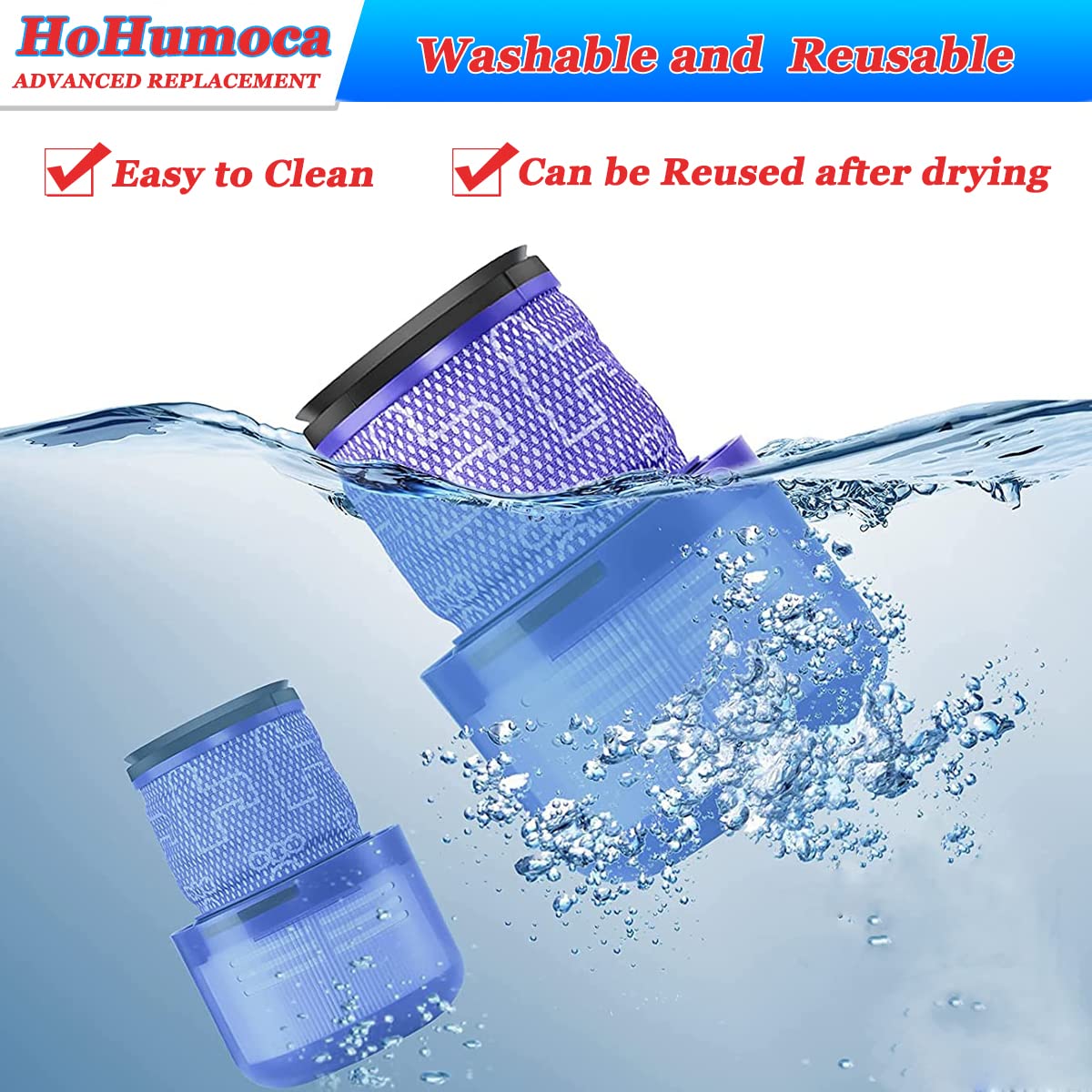 HoHumoca Dy-son V11 SV14 serisi elektrikli süpürge için yıkanabilir yedek filtre, yedek HEPA posta motor filtresi Dy-son V11 Cyclone Hayvan Absolute Total Clean SV14, DY#970013-02 ile uyumlu