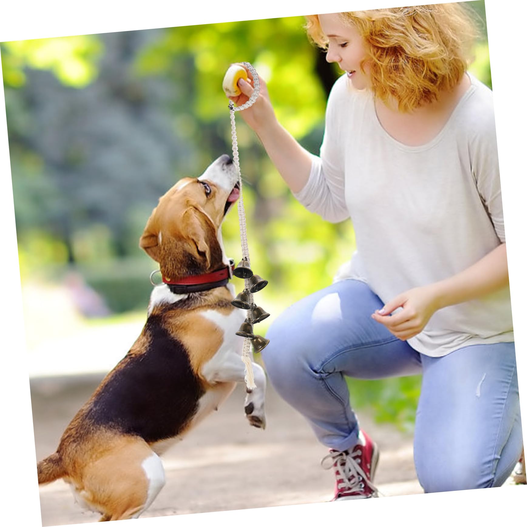 BESPORTBLE 4 Piezas Campana de Entrenamiento para Perros cascabeles para Perros Timbre de Perro doorbell timbres Timbre de adiestramiento de Perros Timbre de la Puerta Mascota