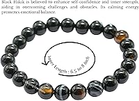 Vista 181 de Amazing Gemstone Pulsera de cristal para mujeres y hombres, pulsera de cristal curativo de protección, pulsera elástica con cuentas de piedras