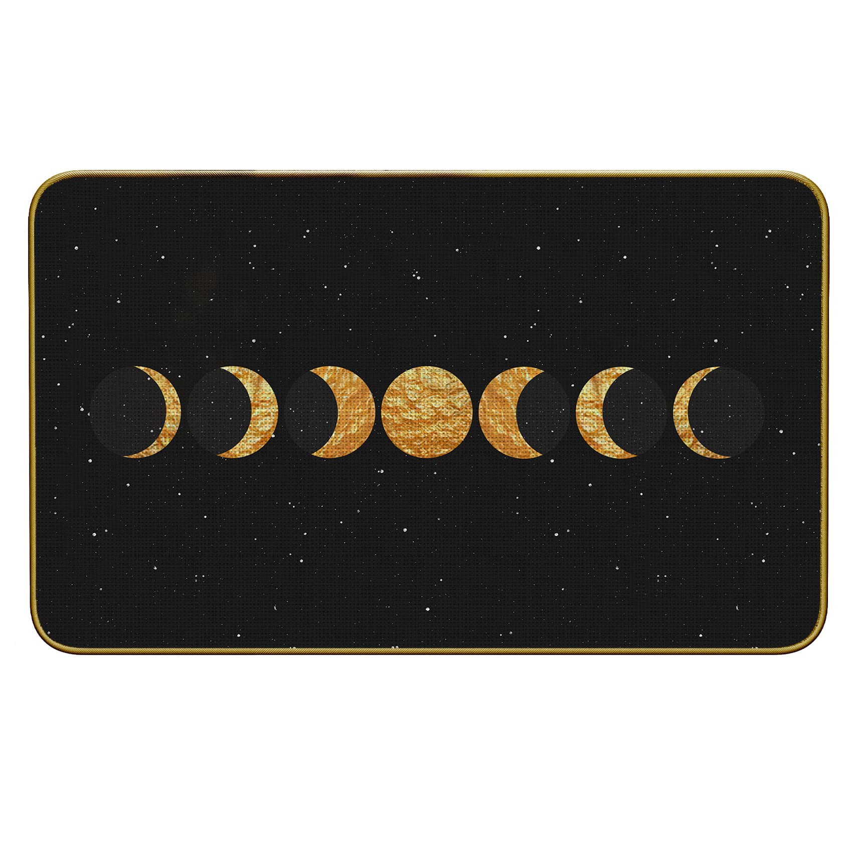 Mingnei Boho Minimalist Moon Phase Doormat Door Mat for Home Entrance,Boho Crescent Moon Half Moon Floor Mats for House Front Indoor Inside Outdoor