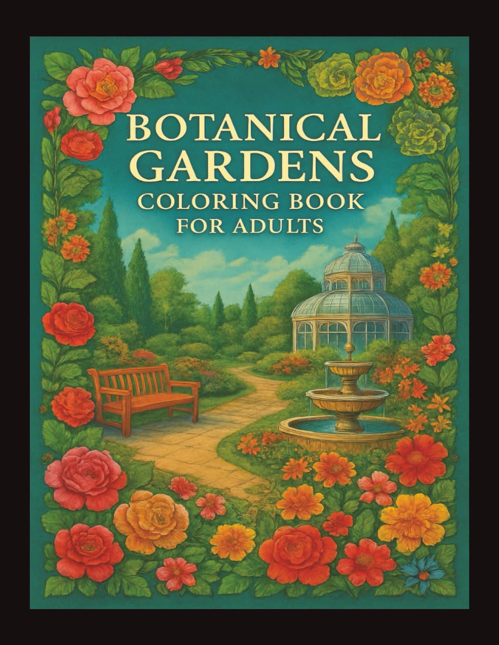 Botanical Gardens Coloring Book for Adults: Stress-Relieving Floral Scenes and Serene Garden Landscapes