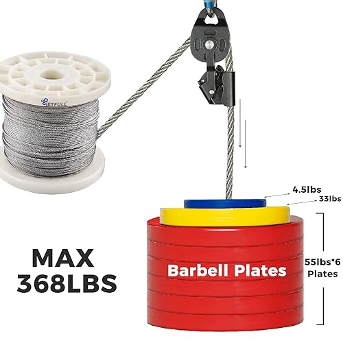 Miniatura 4 de IETFULL Cuerda de alambre de 116 cable de avión de 116 pulgadas x 328 pies cable de acero inoxidable 304 7 x 7 368 libras alambre de acero de