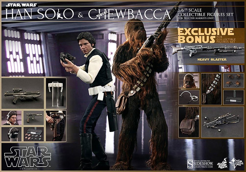 Han Solo and Chewbacca Sixth Scale Figure Set by Hot Toys