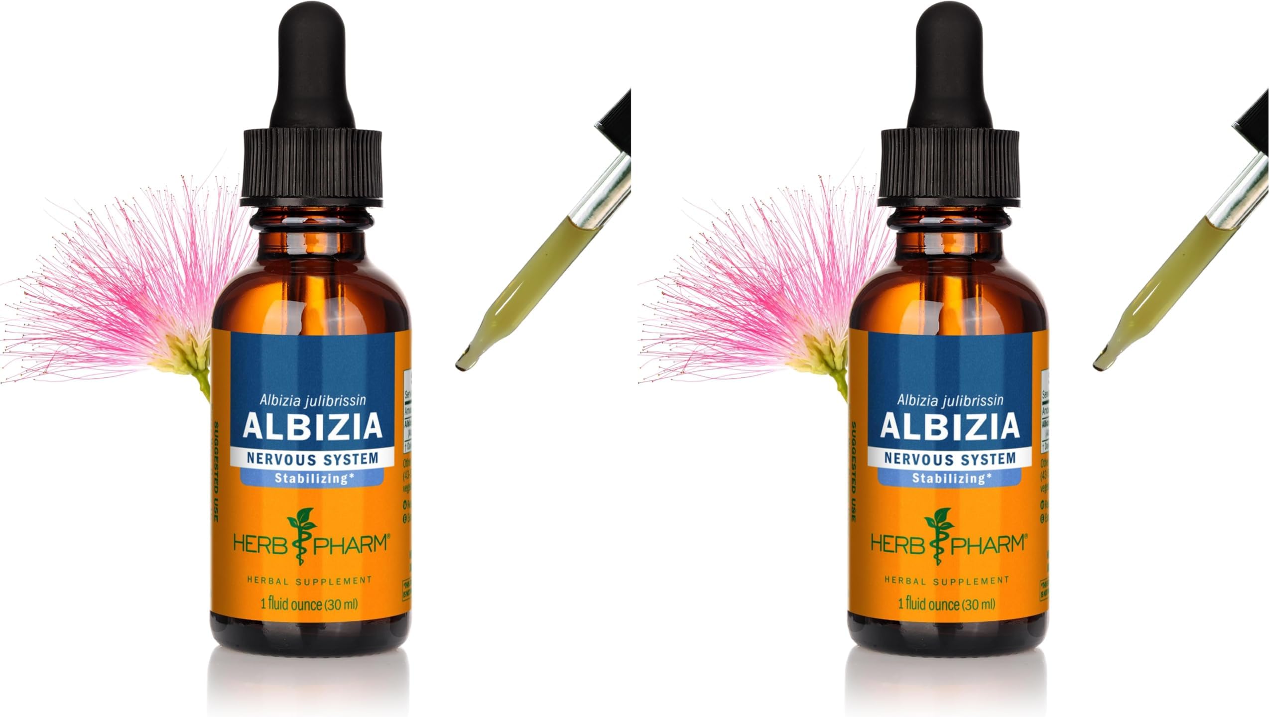 Herb Pharm Albizia Liquid Extract for Nervous System Support, 1 Fl Oz (Pack of 2)