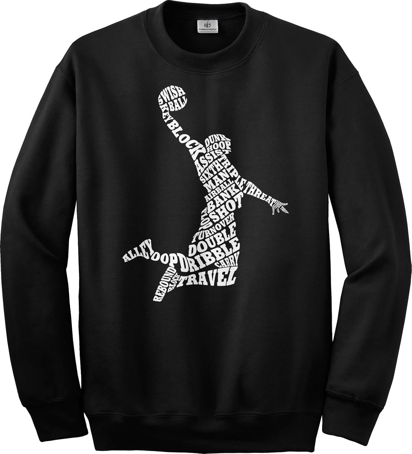 Threadrock Men's Basketball Player Typography Unisex Sweatshirt