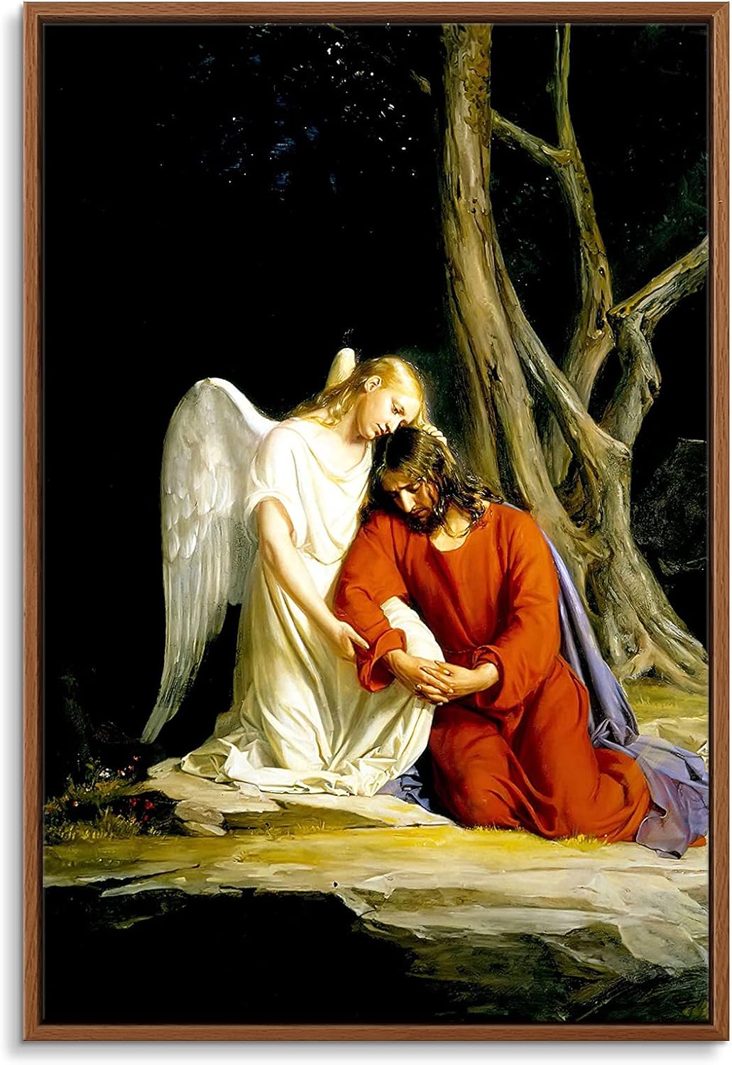 Floating Frame Canvas Print Wall Art - The Triumph of Christianity Over Paganism by Gustave Doré - 16x24 inches