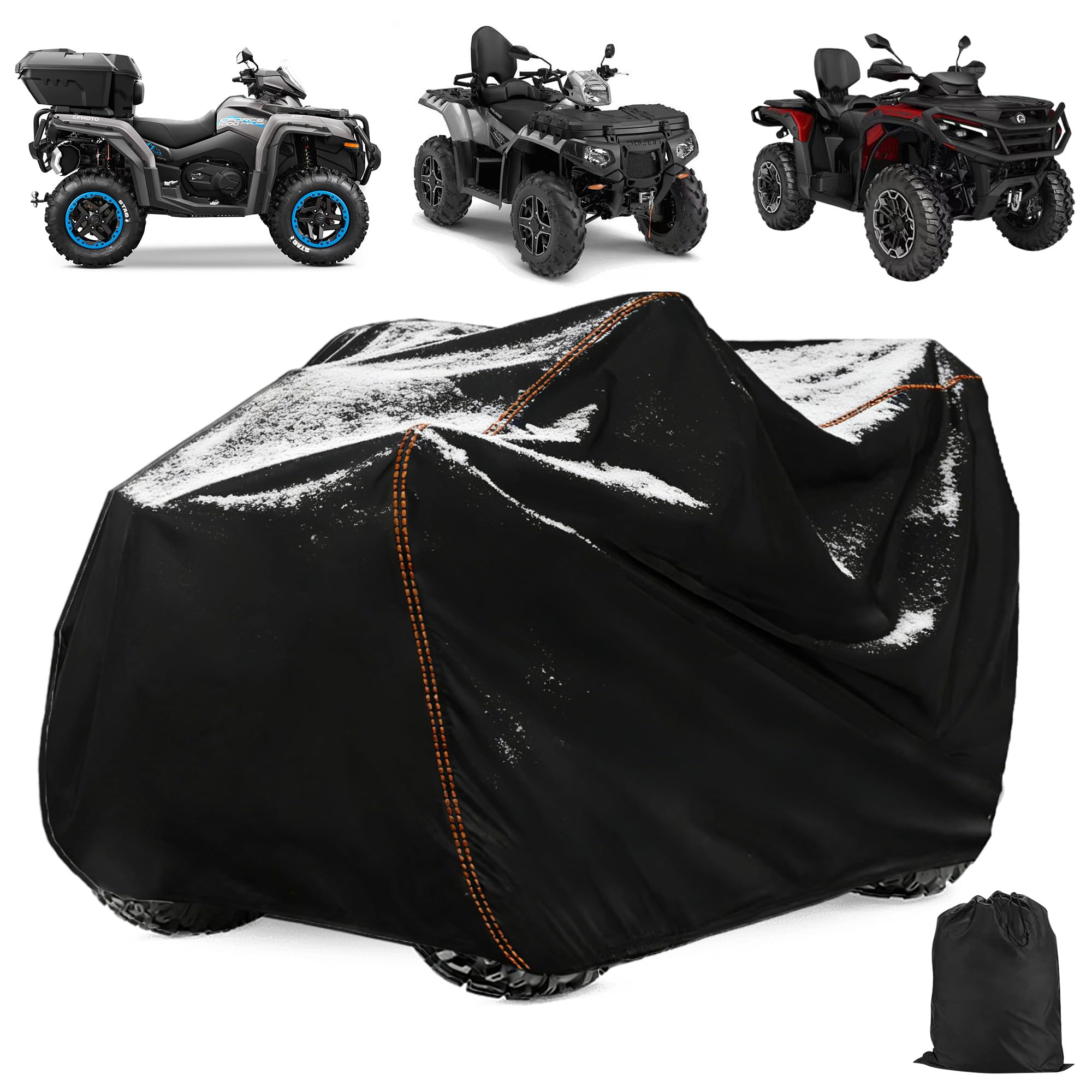 ATV Cover,Large ATV Cover XXL 2-UP,Universal 4 Wheeler Quad Durable Waterproof Outdoor Full Protection Windproof for CFMOTO Cforce 600 1000 Tour,Polaris Sportsman 570,Can am Outlander 570 850