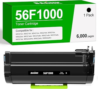 56F1000 56F1H00 Toner Cartridge High Yield 6,000 Pages