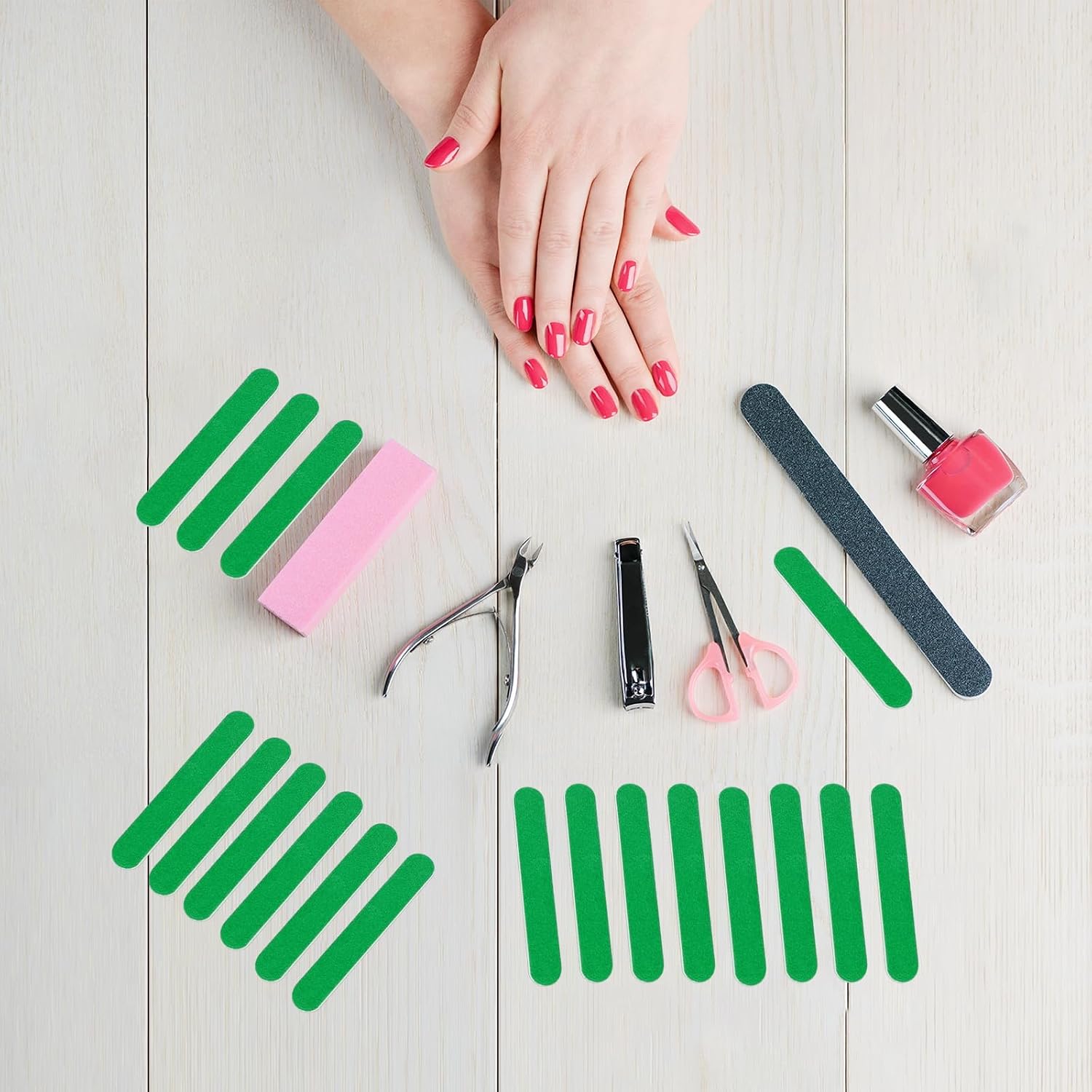 Mini Nail Files Bulk (100 Pcs), Double Sided Emery Board Nail File for Nature Nails, Manicure Tool Set Disposable Colorful Nail File for Home Salon Use Travel Size Men Women Kids Wood Board image 4