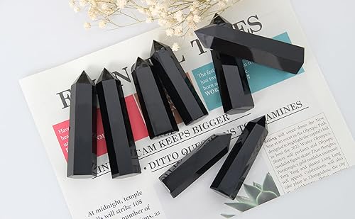 Miniatura 6 de Varita de cristal de labradorita, 1 varita de cristal de labradorita natural de 2.8 a 3.1 pulgadas, cristal curativo y piedras, torre de piedra de