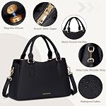 RAINSMORE Purses for Women Leather Handbags Small Top-Handle Bag Waterproof Hand Bags for Womens Ladies Satchel bags