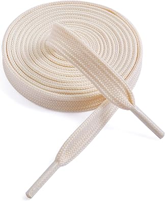 VSUDO Shoe Laces for Trainers, 5/16" Fine Weave Flat Shoelace for Sneaker | Fine Weave Men Women Flat Trainer Laces, Saty Tied, Durable Shoelace for Sneaker, Casual Gym Sport Shoelace