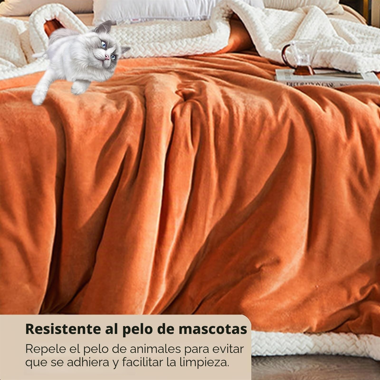 Manta Cálida Borreguillo para Sofá y Cama 150x200 180x200cm - Mantas Polar Doble Capa Reversible Extra Gruesa, Calientes Super Suaves y Cómodas(Color 9,200x230cm)