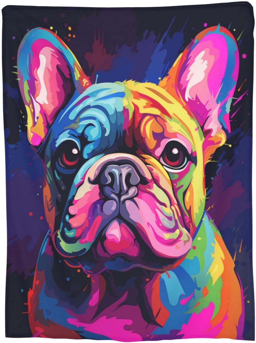 Colorful English Bulldog Fleece Throw Blanket for Mom, Women, Men, Kids - Super Sof...