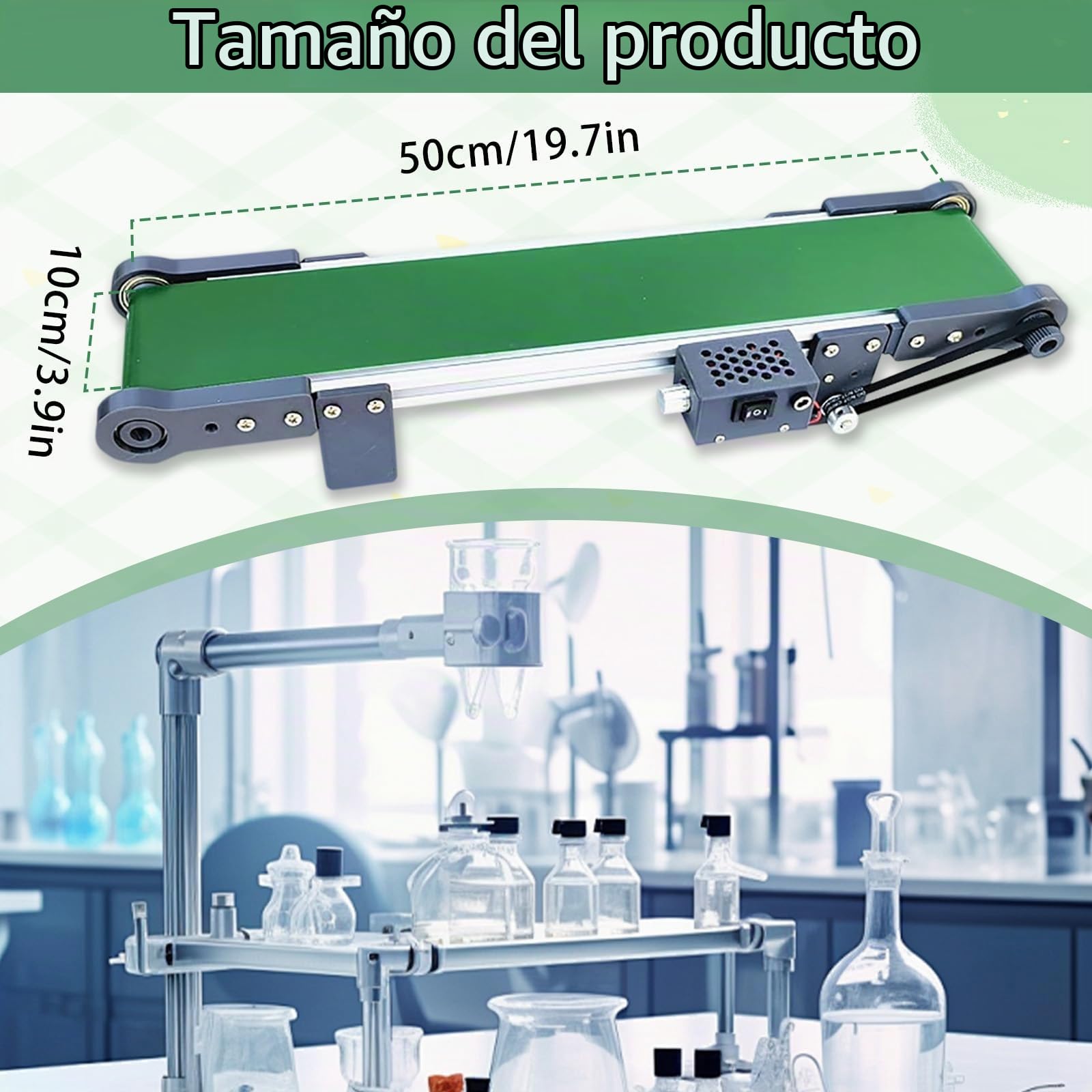 Cinta Transportadora, Cinta Transportadora Eléctrica De Mesa Mini Transportador De Sobremesa De 50 Cm Con Avance Y Retroceso Velocidad Ajustable Ca 100-240 V Para Líneas De Producción Pequeñas