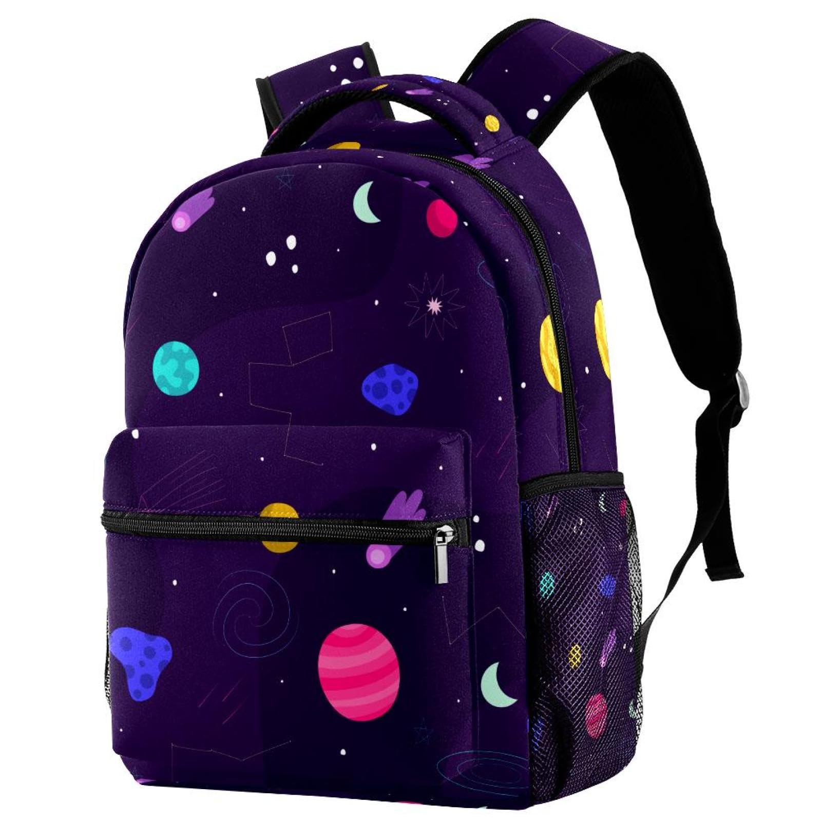 Mochila escolar impermeable con diseño de cielo estrellado para portátiles y libros de texto 7