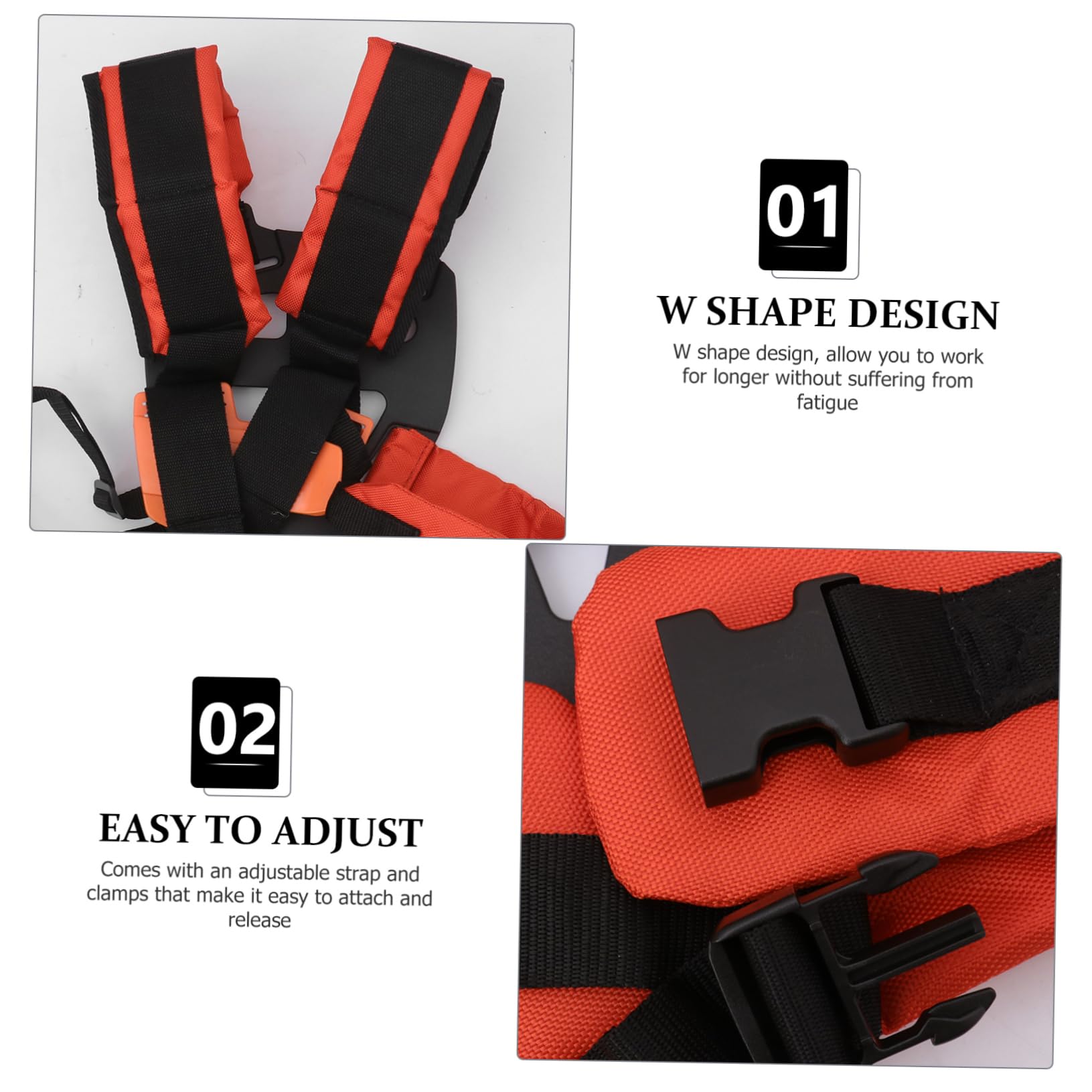 Yardwe Correas De Arnés para Cortadoras De Césped De Cortadora Cinturón Acolchado Diseño Forma De w para Jardinería y