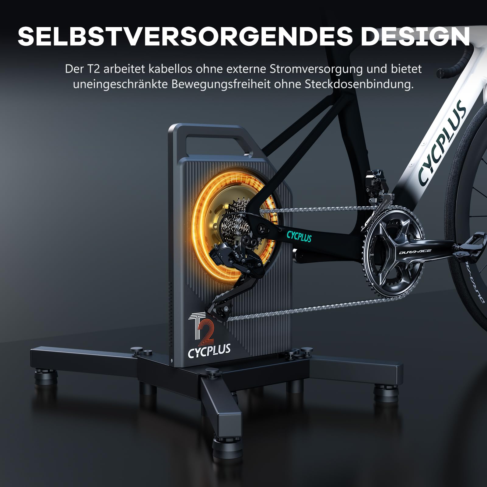 CYCPLUS Fahrradtrainer für realistisches Indoor-Cycling & genaue Daten mit App-Trainingsunterstützung