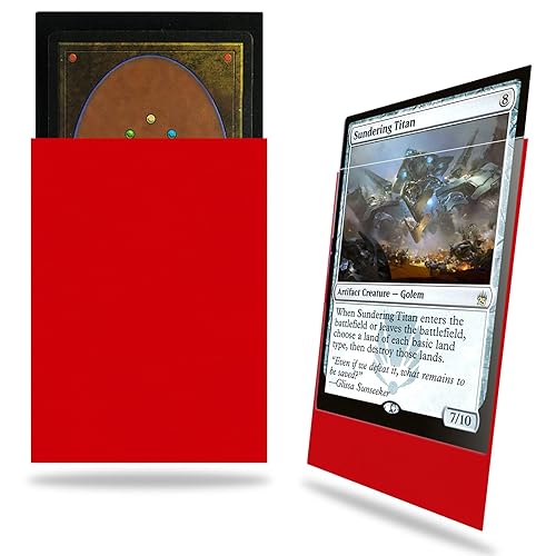 Fabmaker Ruby MTG Card Sleeves - 200 Pack, Sturdy Matte Back Finish, Perfect Shuffling - Protect Trading Cards - 200pack - Ruby