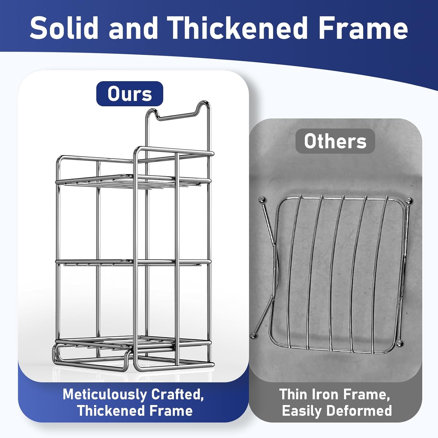 3 Tier Soap Bar Holder, 304 Stainless Steel Soap Dish for Bathroom, Removable Sponge Rack for Kitchen Sink (Silver) - Image 4