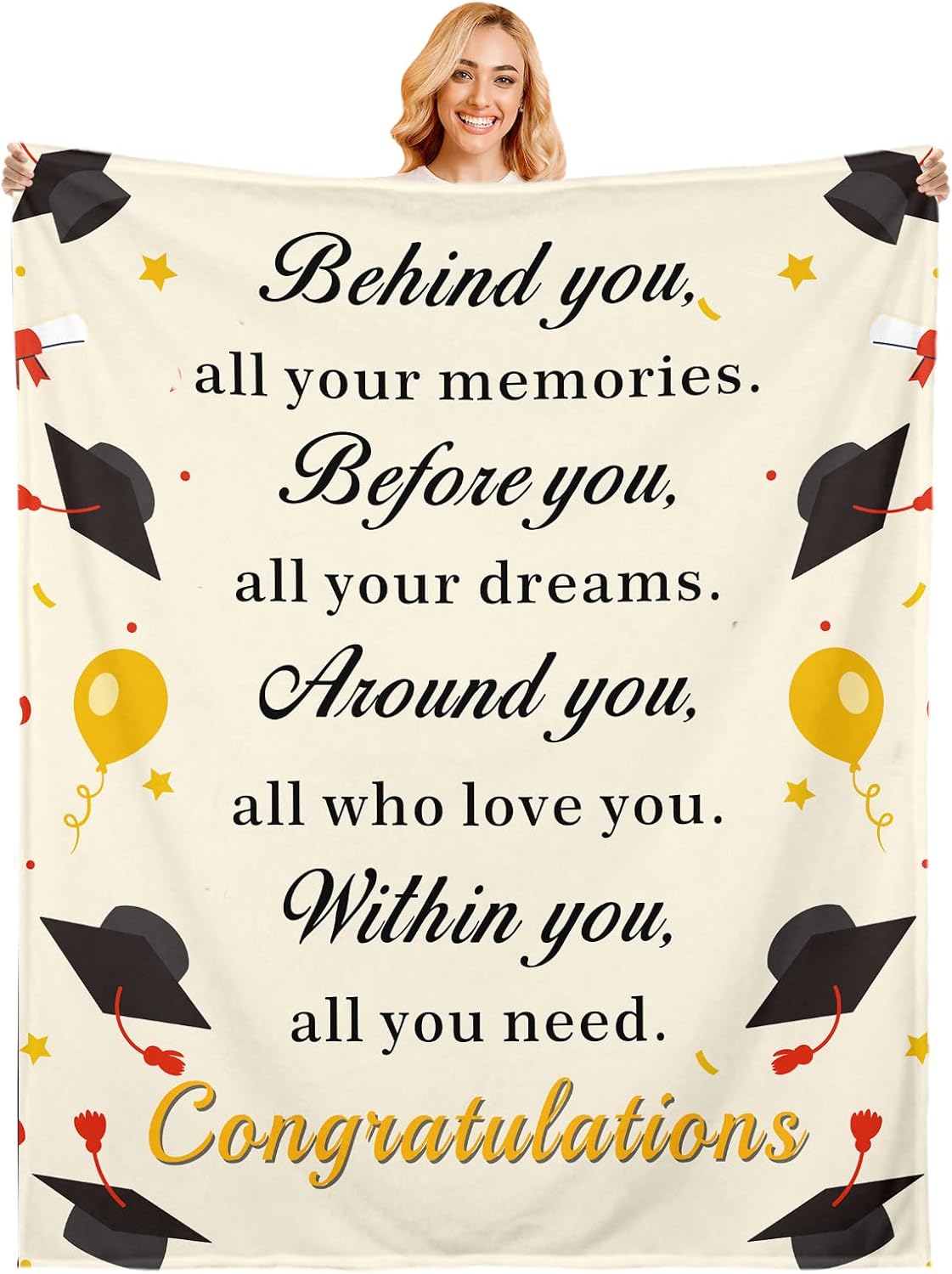 College High School Graduation Gifts, Graduation Gifts for Her Him 2025, Class of 2025, 8th Grade Graduations Gift for Boys Girls, Phd Masters Degree Graduations Gift, Cozy Senior 2025 Blanket 50"x60"