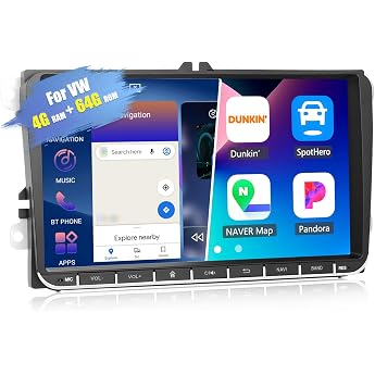 CAMECHO Android Car Radio with Screen for VW Tiguan MK1 5N 2008-2016