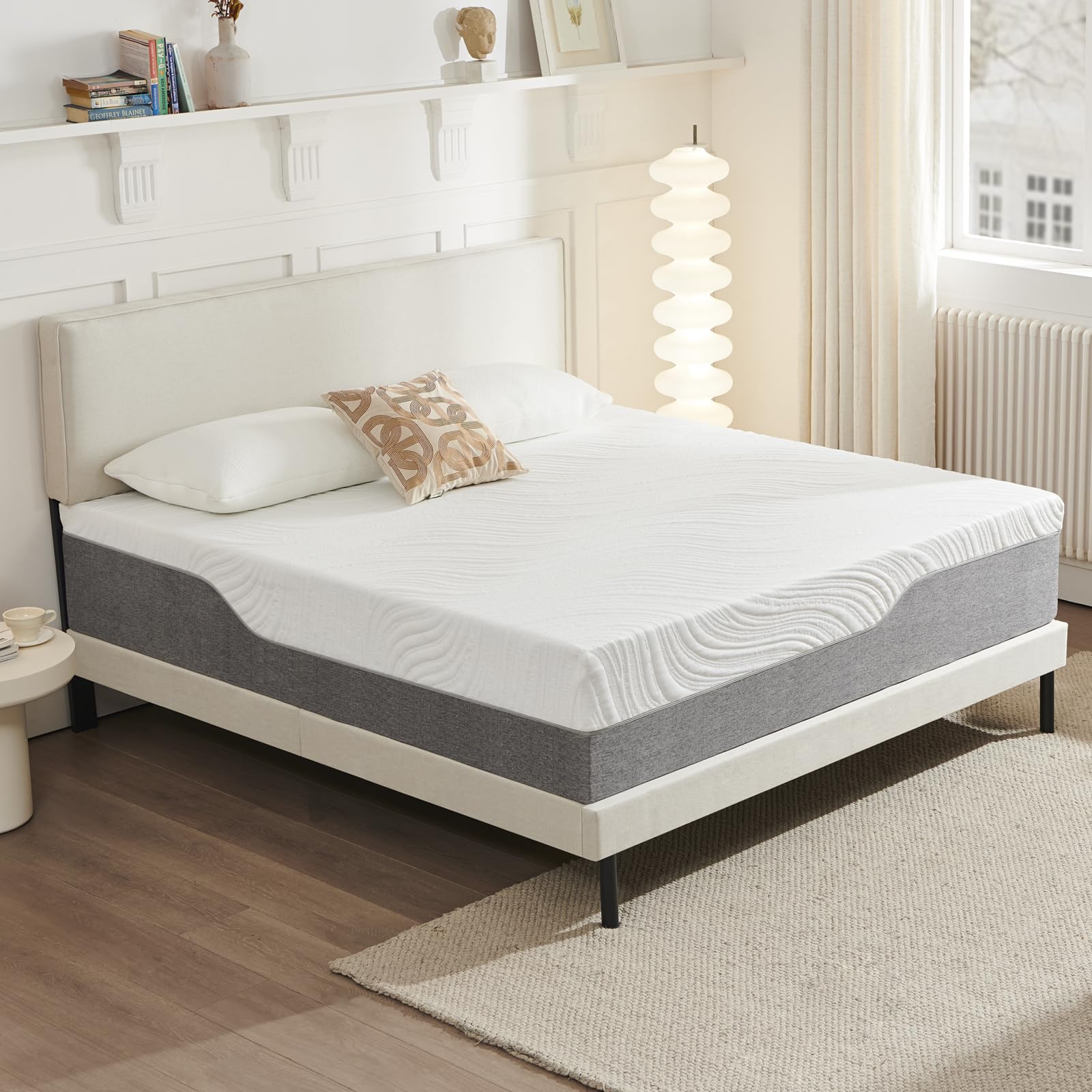 Twirest Matelas 140x190cm, Épaisseur 22cm, fermeté Moyenne, Respirant et Confortable, avec Un Soutien équilibré - Housse de lit Amovible et Lavable avec Fermeture à glissière.