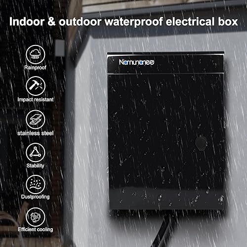 Miniatura 8 de Caja eléctrica al aire libre, placa de acero laminada en frío, viga trasera de aleación de aluminio, diseño de ventilación de una pieza, IP65