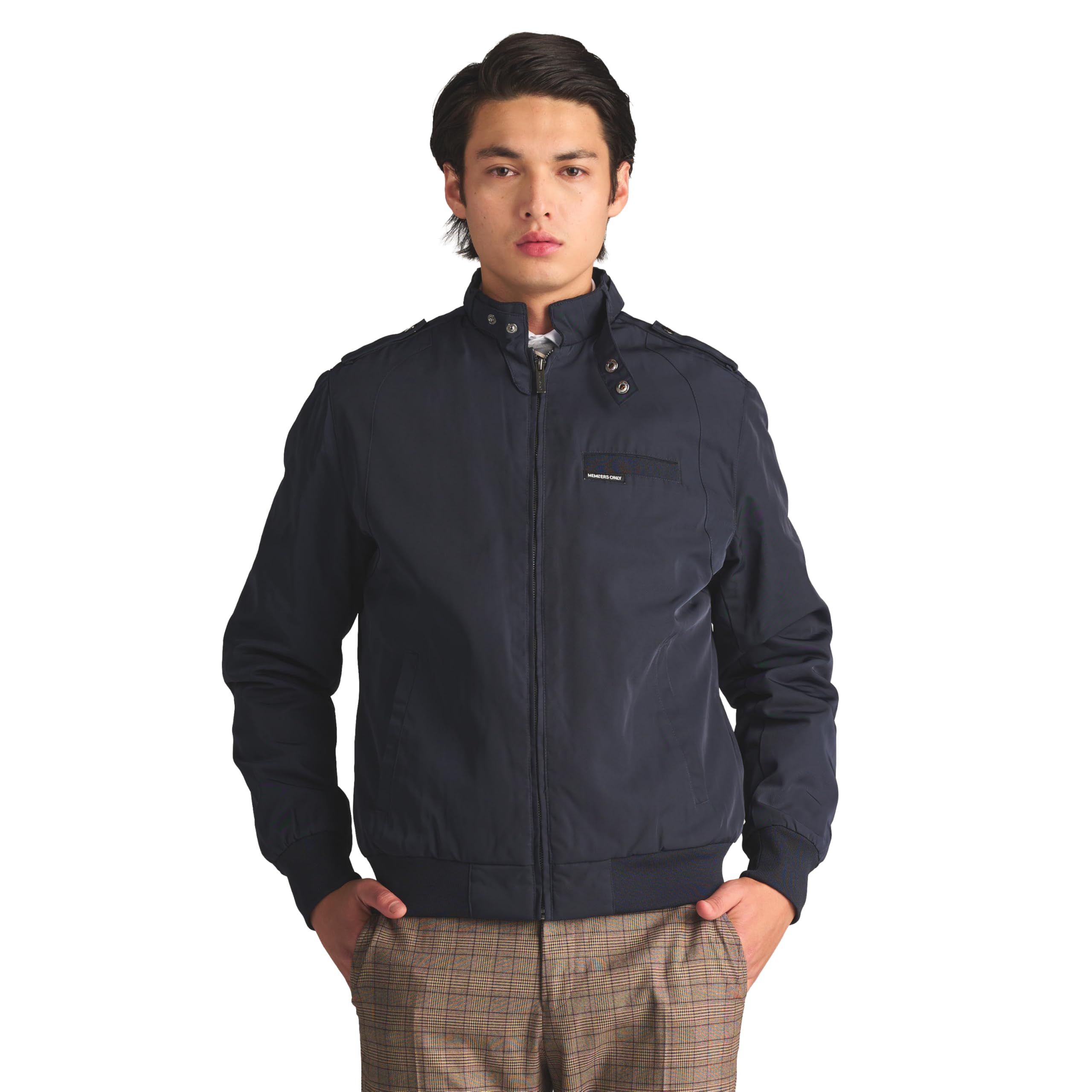 Members Only Jaqueta masculina icônica com forro acolchoado estilo