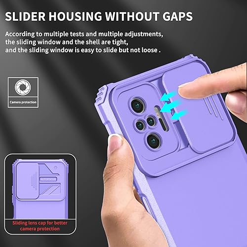 Miniatura 3 de Funda para cámara de lente deslizante para Xiaomi Redmi Note 10 4G10S con soporte incorporado, resistente a prueba de golpes de cuerpo completo caso