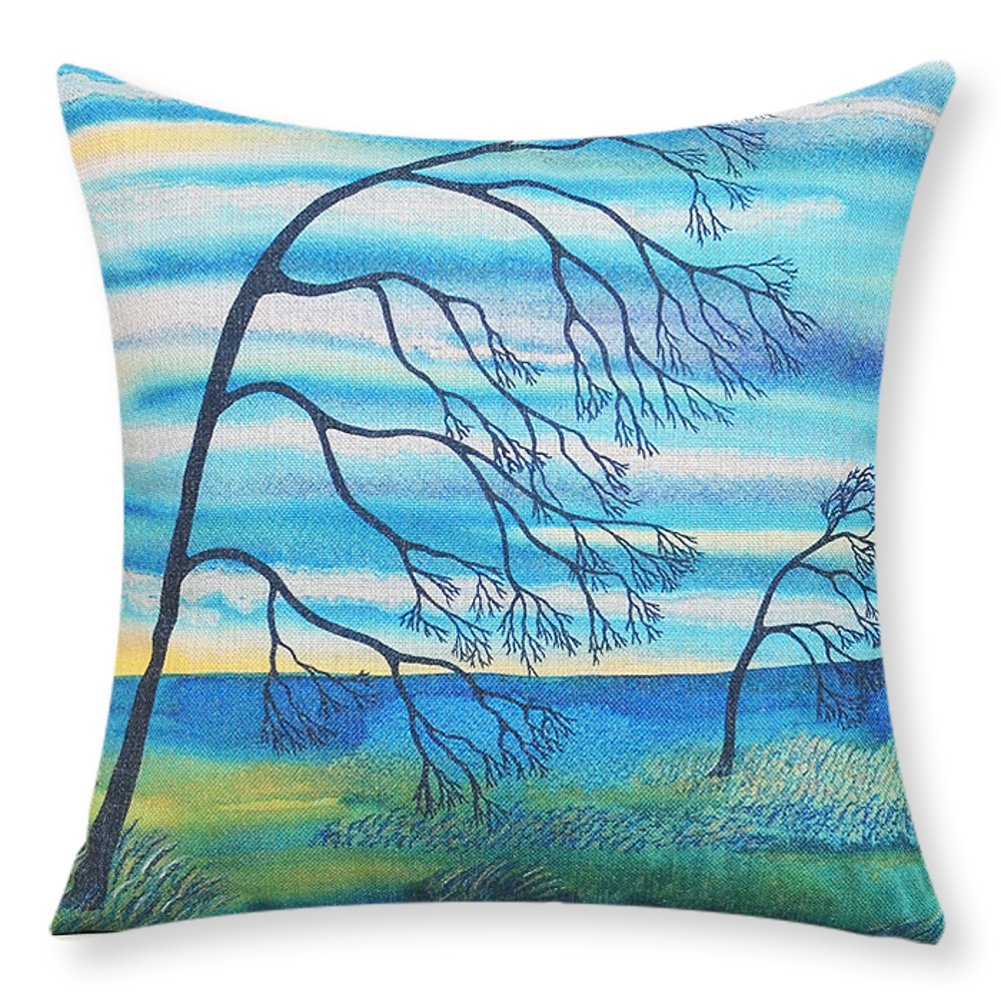 Oreiller bucolique 55x55cm pour canapé salon et décoration nature