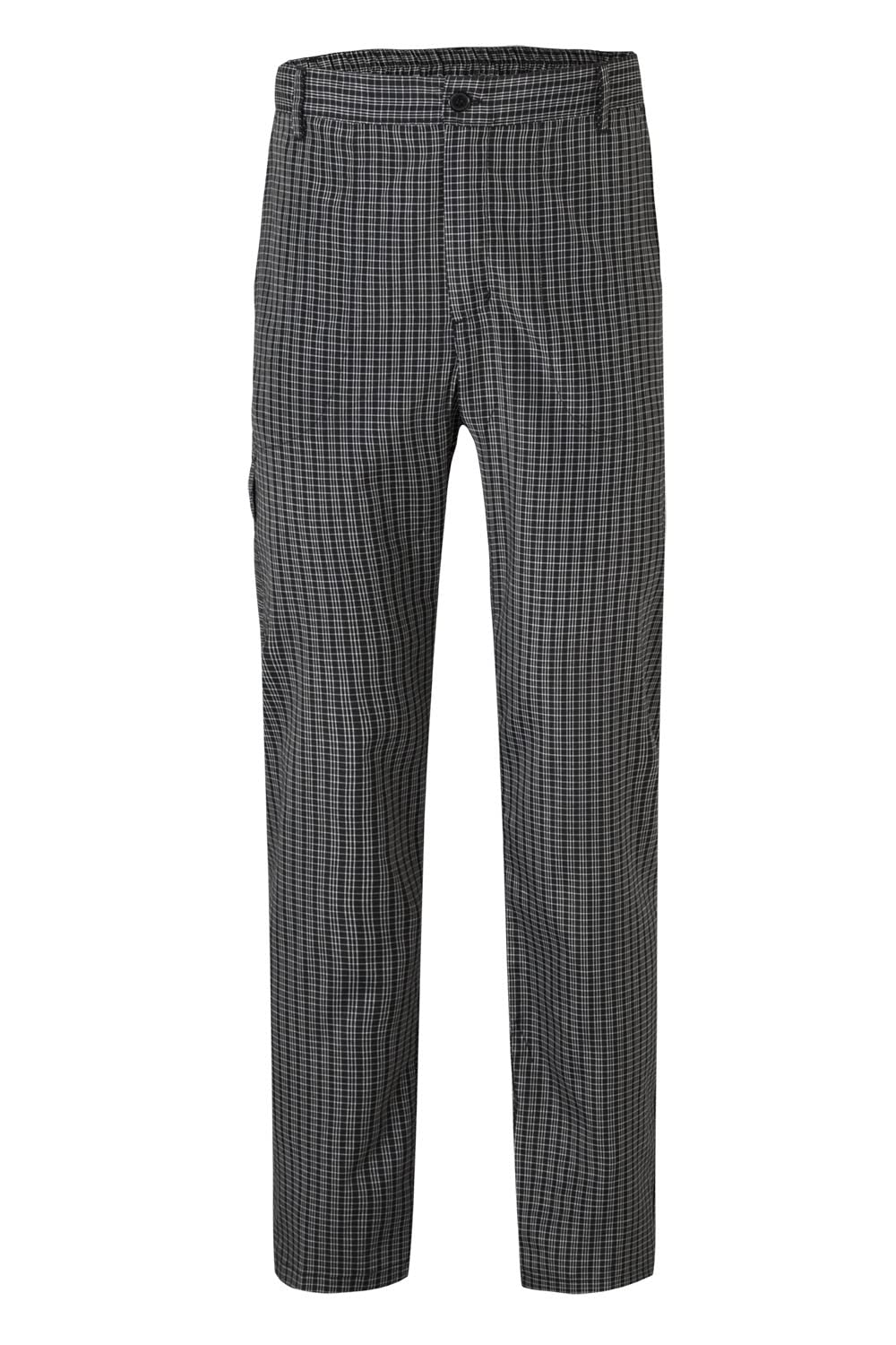 VELILLA Unisex Pantalón De Cocina a Cuadros Multibolsillos Chefs Trousers