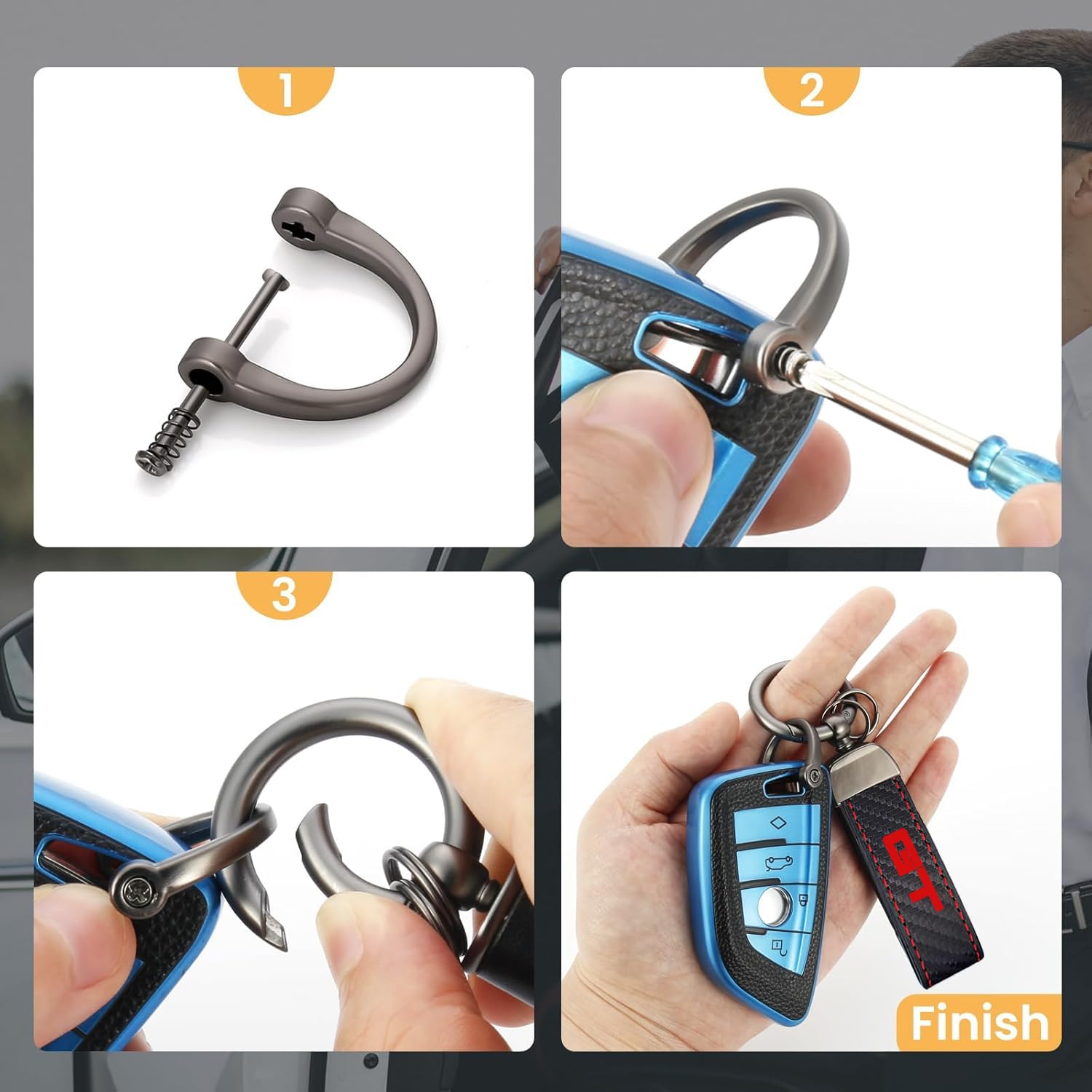 Metal Key Chain Ring Holder 2.0 Inches Kech-ftgt