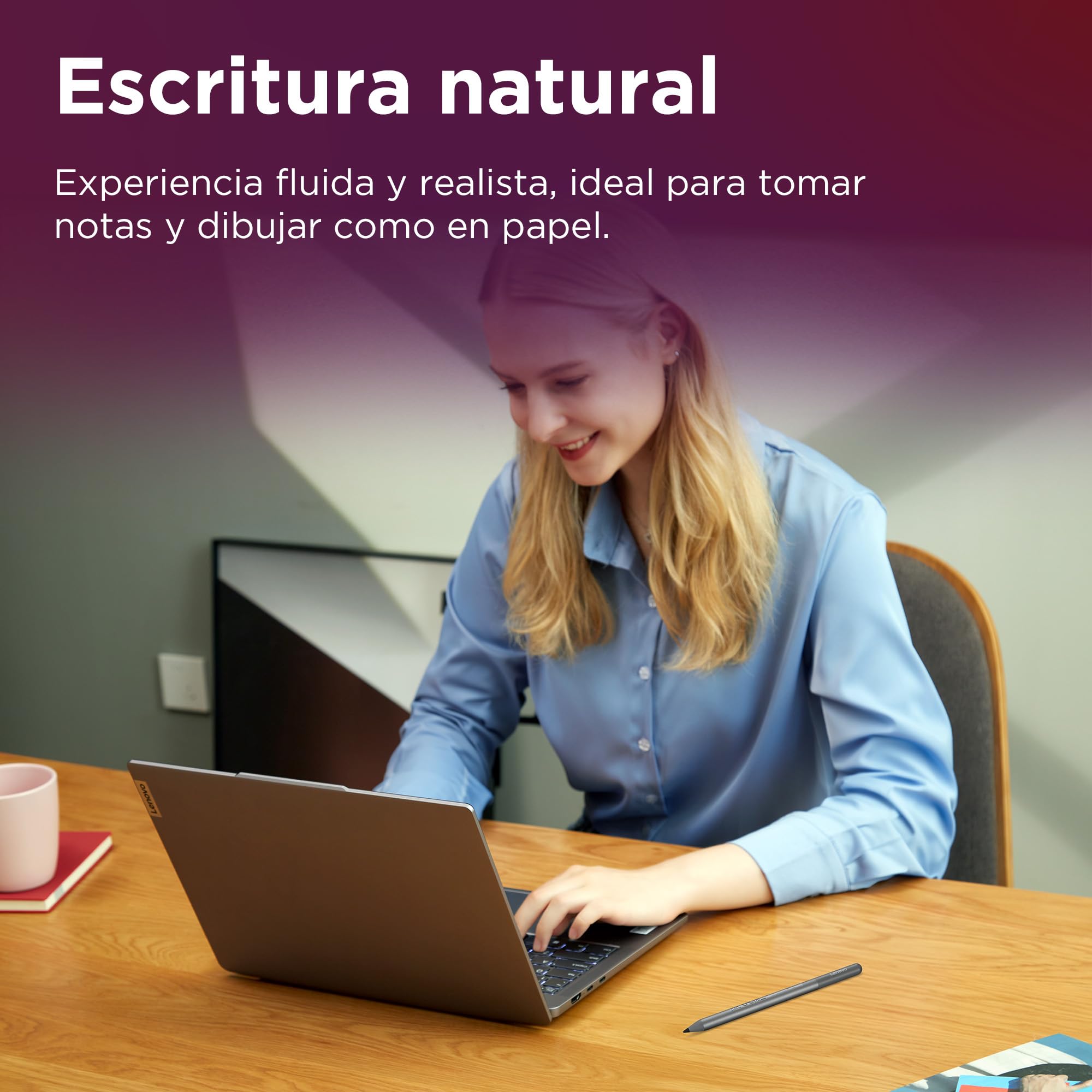 Lenovo USI Pen 2 Magnetic, Lápiz Digital para Chrome OS, Sensibilidad a la Presión de 4096 Niveles, Escritura Natural y Acoplamiento Magnético – Gris