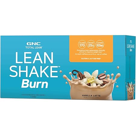 GNC Total Lean Lean Shake Burn - Vanilla Latte 14oz (pack of 12)