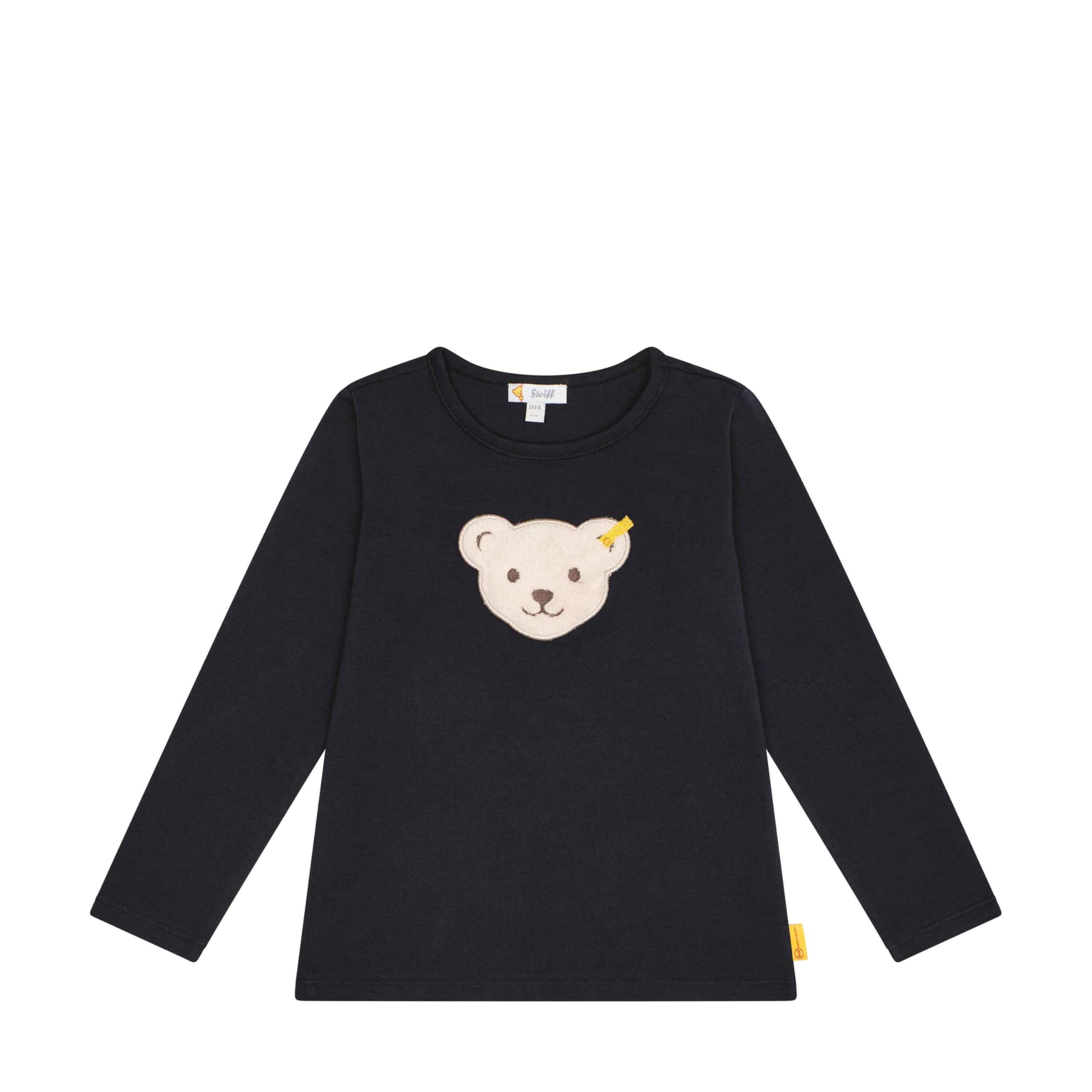 Steiff Unisex Kinder T Langarm Teddykopf mit Squeezer Shirt