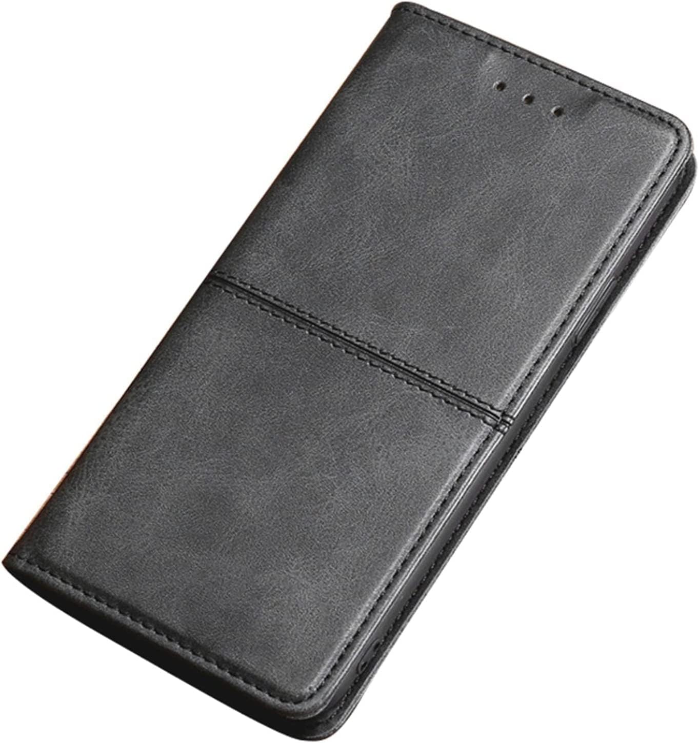 Case for iPhone 14/14 Plus/14 Pro/14 Pro Max,Leather Wallet Flip Folio Case,Kickstand Card Holder Magnetic Buckle Shockproof Protective TPU Inner Shell (Color : Black, Size : 14 6.1")