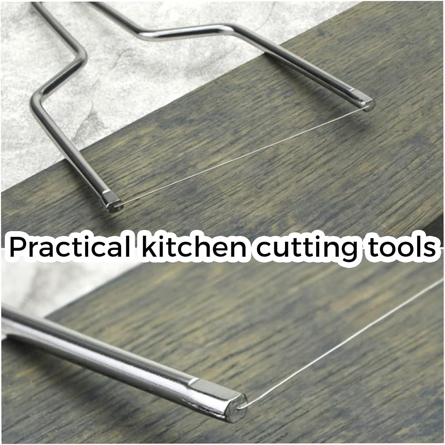 3pcs butter line cutting machine, handheld cheese cutter, stainless steel kitchen supplies with metal wire, durable and long-lasting, handheld cheese slicer, metal cutting line