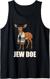 Funny Orthodox Jewish Shirt, Jew Doe with Tallit and Hoiche Tank Top