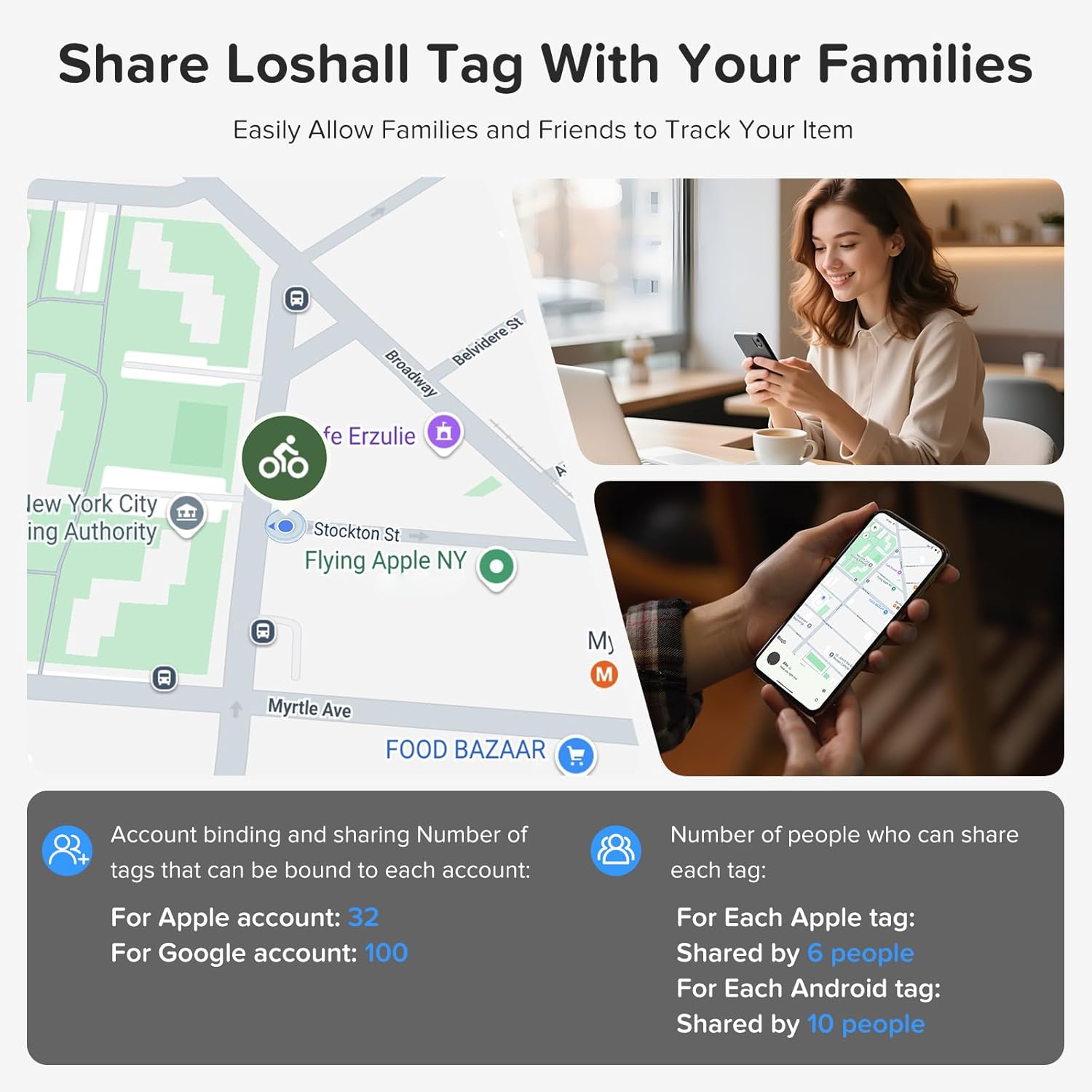 Bluetooth Tracker for iOS or Android - Dual System Key Finder/Backpack Tracking Tag/Item Locator/Luggage Smart Tag/Pet Tracker, Compatible with Apple Find My or Google Find Hub,IP67 Waterproof - Image 8