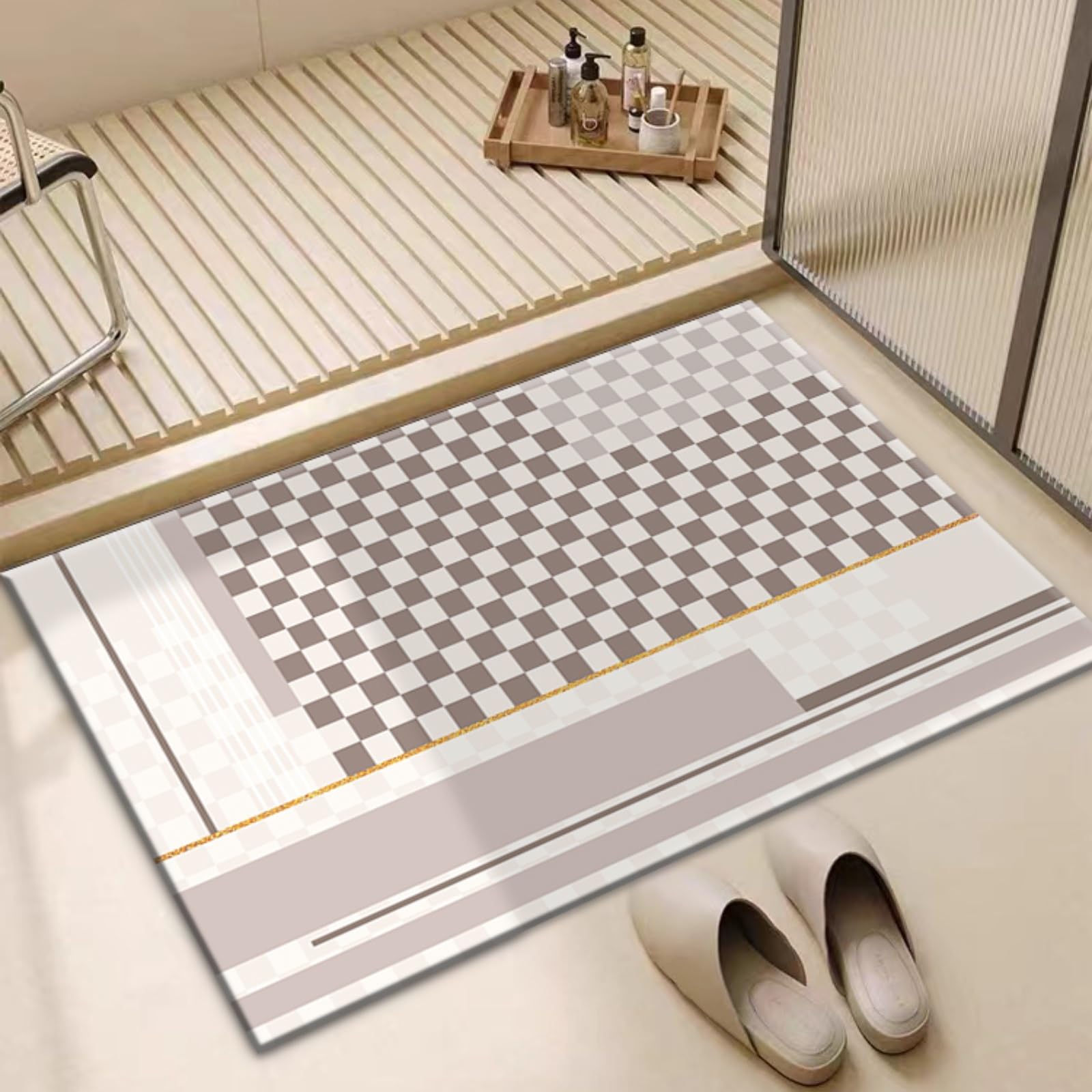 Tapis de bain en terre de diatomée fin séchage rapide 40x60cm