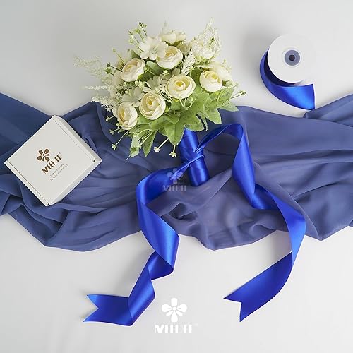 Miniatura 5 de MEEDEE Cinta de satén real de 2 pulgadas, cinta de satén de doble cara por 25 yardas, cinta de seda de satén para envolver regalos, manualidades,