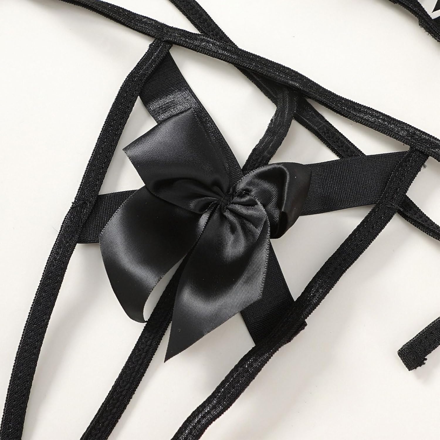 Sexy Lingerie Sets, Bow Naughty Hot Cute Teddy 3 Piece Lingerie for Women Valentines Lingerie Onesize 2-8 - Image 4