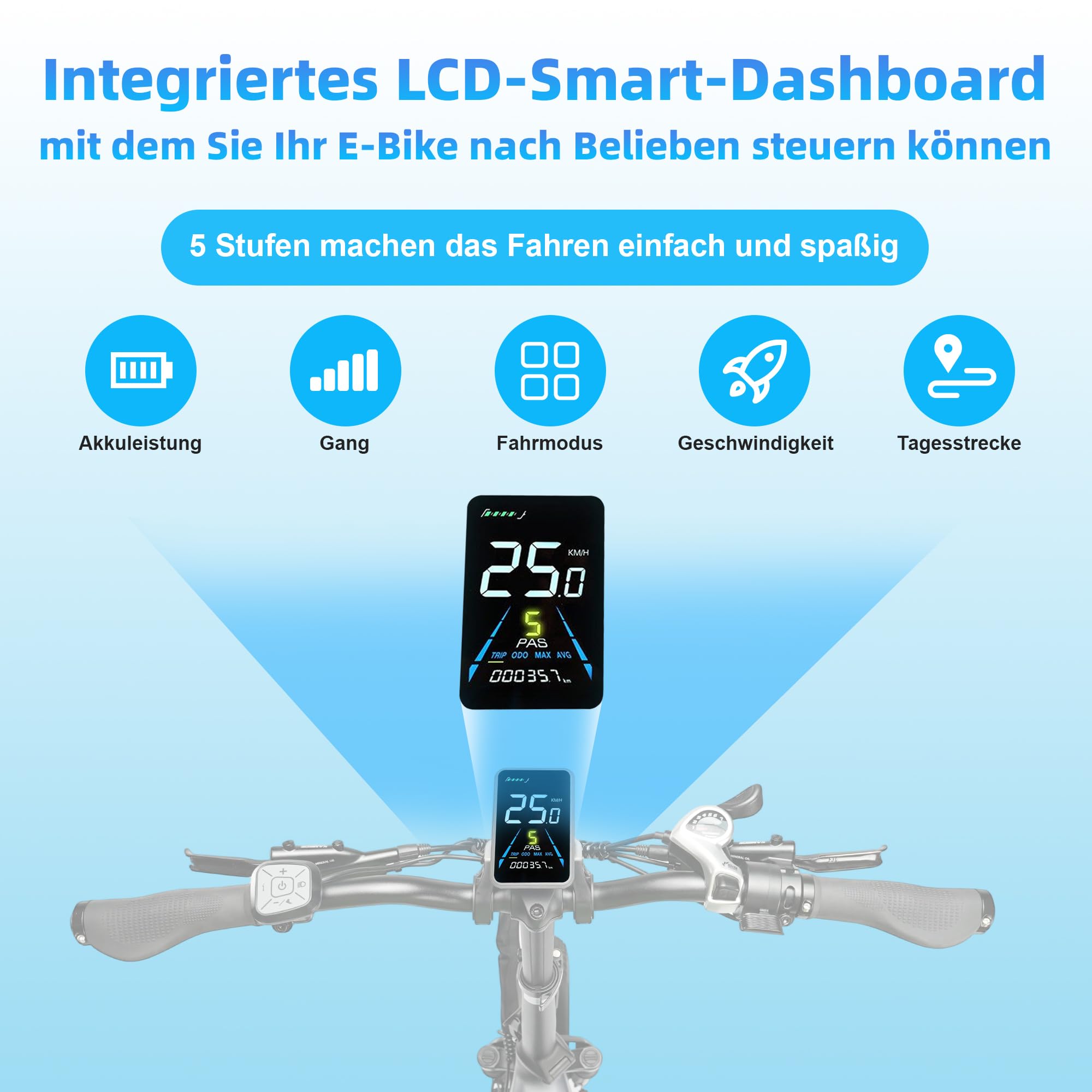 ttgo E-Bike Klapprad für Damen Herren, All-Terrain Ebike mit 70 Nm Drehmoment, 48V 18Ah Akku, 20 x 4.0 Fat-Reifen, Vollfederung, bis 140 km Reichweite, 7-Gang Schaltung, F6 PRO