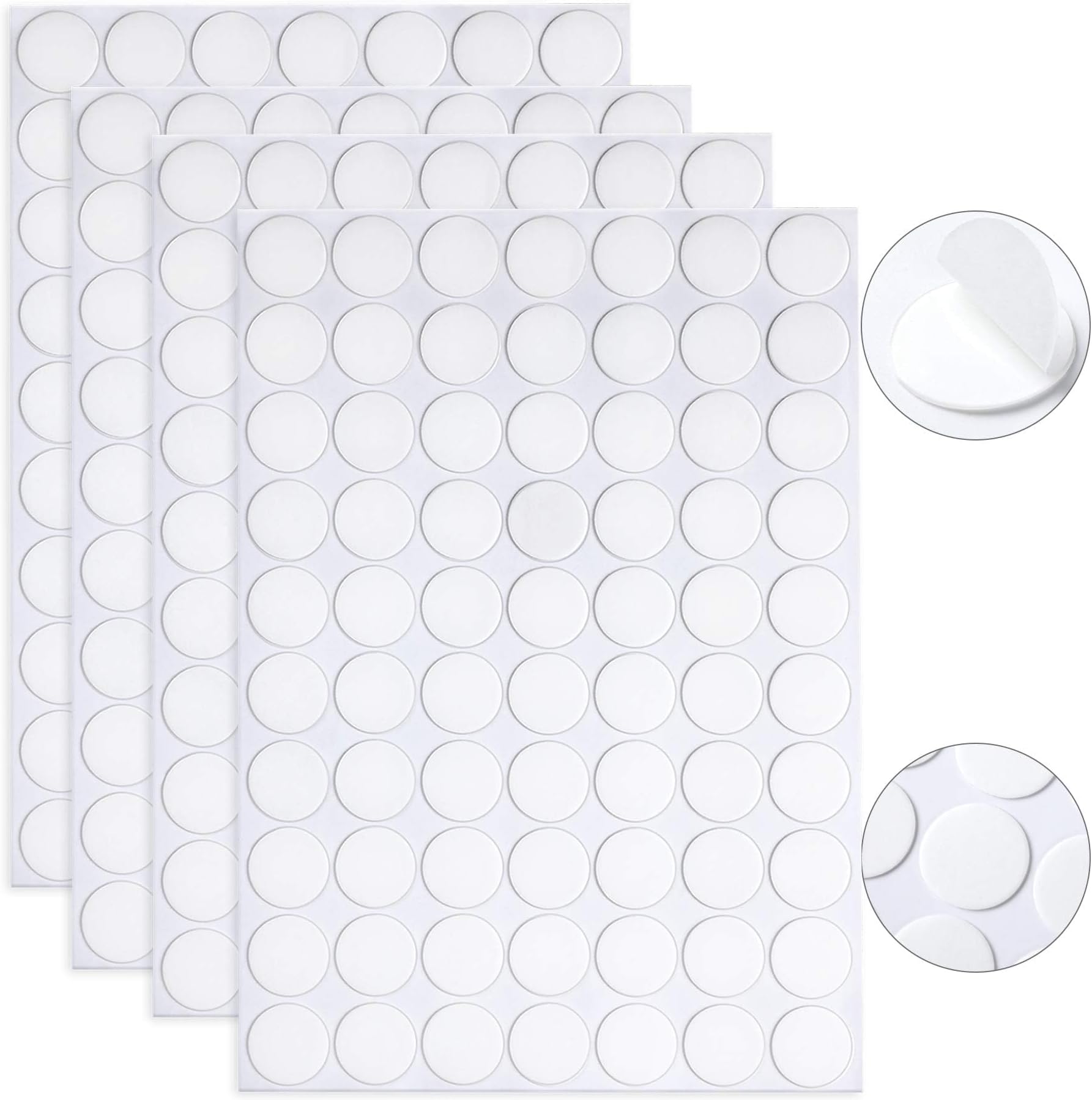 JANYUN 280 Pcs Double Sided Sticky Dot Stickers Removable Round Putty Clear Sticky Tack No Trace Sticky Putty Waterproof Small Stickers for Festival Decoration (20mm, 280)